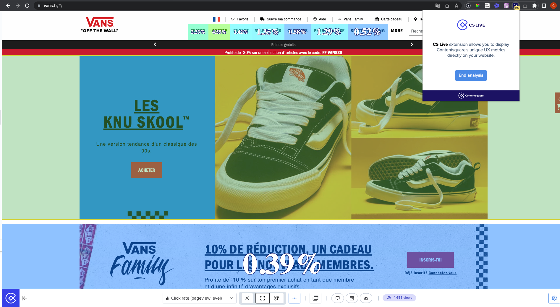 CS Live extension running on a customer's own website CS Live demo