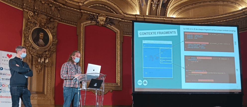 Splitting a page into fragments